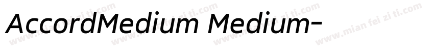 AccordMedium Medium字体转换
